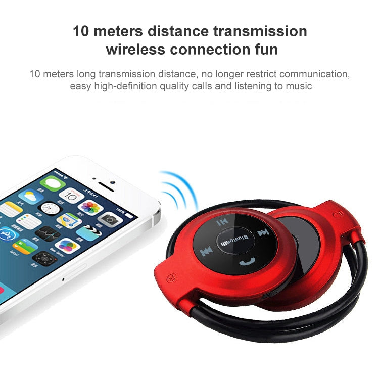 NVAHVA MP3 Player Bluetooth Kopfhörer, Kabelloses Sport Headset MP3 Player mit FM Radio, Stereo Ohrhörer TF Karte MP3 bis zu 32GB, mini-503 Schwarz, mini-503 Rot, mini-503 Blau, mini-503 Gold