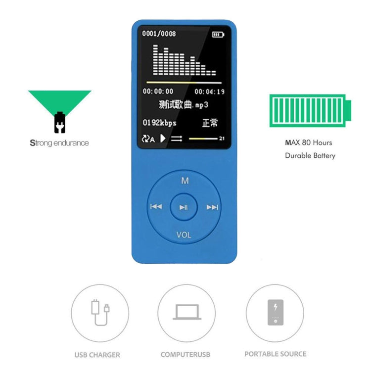 Modischer Tragbarer LCD-Bildschirm FM Radio Videospiele Film MP3 MP4 Player Mini Walkman, 4GB, 8GB