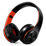 Tourya B7 Kabelloses Bluetooth Headset Faltbare Kopfhörer Verstellbare Ohrhörer mit Mikrofon, B7 (Schwarz Rot), B7 (Schwarz Blau)