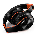 Tourya B7 Kabelloses Bluetooth Headset Faltbare Kopfhörer Verstellbare Ohrhörer mit Mikrofon, B7 (Schwarz Rot), B7 (Schwarz Blau)