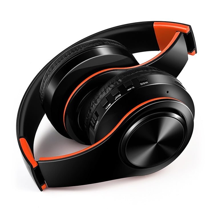 Tourya B7 Kabelloses Bluetooth Headset Faltbare Kopfhörer Verstellbare Ohrhörer mit Mikrofon, B7 (Schwarz Rot), B7 (Schwarz Blau)
