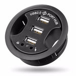 3-Port USB 2.0 Hub mit 3,5mm Audio- und Mikrofonanschluss