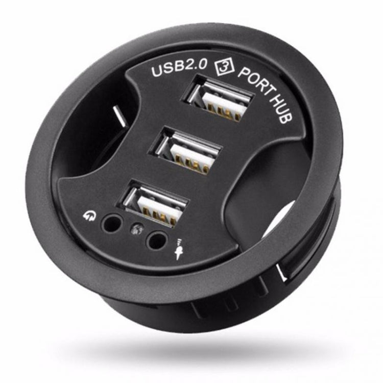 3-Port USB 2.0 Hub mit 3,5mm Audio- und Mikrofonanschluss