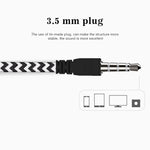 3,5mm Klinken-Kabel-Ohrhörer Super Bass Sound Kopfhörer Ohrstöpsel mit Mikrofon für Mobiltelefon Samsung Xiaomi MP3 4