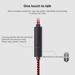 3,5mm Klinken-Kabel-Ohrhörer Super Bass Sound Kopfhörer Ohrstöpsel mit Mikrofon für Mobiltelefon Samsung Xiaomi MP3 4