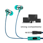 Metall Kabelgebundene Ohrhörer Super Bass Sound Kopfhörer In-Ear Sport-Headset mit Mikrofon für Xiaomi Samsung Huawei