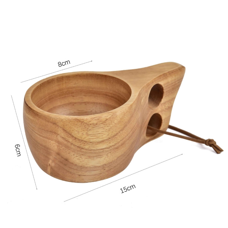 Handgefertigtes Geschirr aus Holz, grüner Holzbecher, 101-200ml