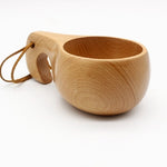 Handgefertigtes Geschirr aus Holz, grüner Holzbecher, 101-200ml