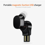 LESIRI X12 Bluetooth Headset Mini Kabelloser Ohrhörer Tragbares USB Magnetisches Lade-Headset Sport Ohrstöpsel Headset für iPhone