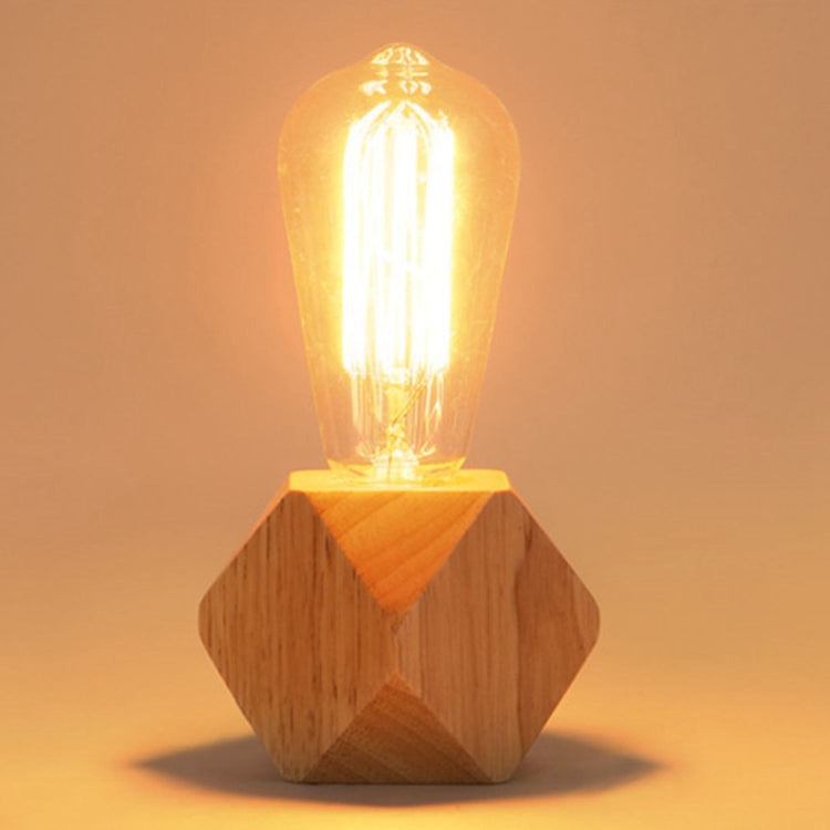Massivholz Dekoration LED Nachtlicht Modern Minimalistisch Warm Schlafzimmer Nachttischlampe Kleine Tischlampe ohne LED Glühbirnen, EU Stecker