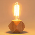 Massivholz Dekoration LED Nachtlicht Modern Minimalistisch Warm Schlafzimmer Nachttischlampe Kleine Tischlampe ohne LED Glühbirnen, EU Stecker
