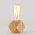 Massivholz Dekoration LED Nachtlicht Modern Minimalistisch Warm Schlafzimmer Nachttischlampe Kleine Tischlampe ohne LED Glühbirnen, EU Stecker