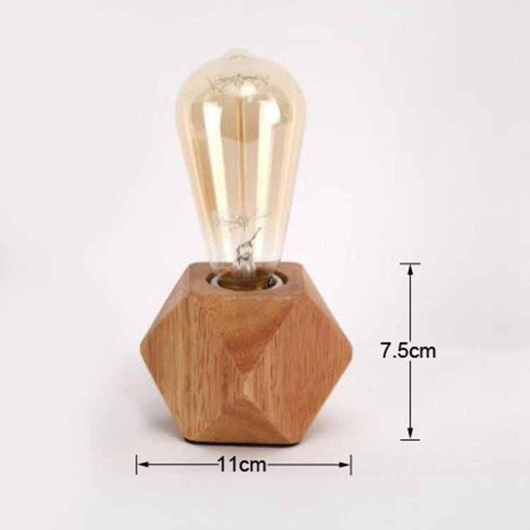 Massivholz Dekoration LED Nachtlicht Modern Minimalistisch Warm Schlafzimmer Nachttischlampe Kleine Tischlampe ohne LED Glühbirnen, EU Stecker