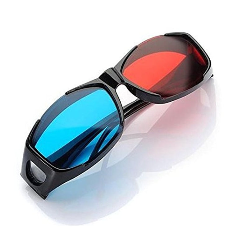 Rot Blau 3D Brille Anaglyph Gerahmt 3D-Vision Brille für Spiele Stereo Film Dimensional Brille Kunststoffbrille, Rot Blau
