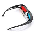 Rot Blau 3D Brille Anaglyph Gerahmt 3D-Vision Brille für Spiele Stereo Film Dimensional Brille Kunststoffbrille, Rot Blau