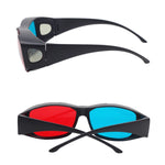 Rot Blau 3D Brille Anaglyph Gerahmt 3D-Vision Brille für Spiele Stereo Film Dimensional Brille Kunststoffbrille, Rot Blau