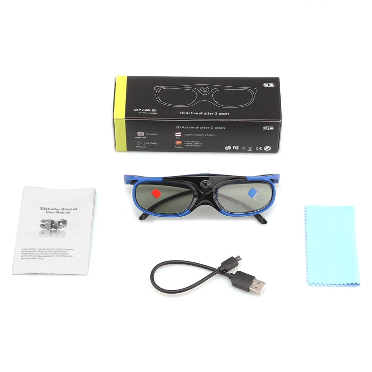 Universelle 3D-Brille mit aktiver DLP-Shutter-Technologie 96-144Hz für XGIMI Optoma Acer Viewsonic Heimkino-Projektor 3D-TV