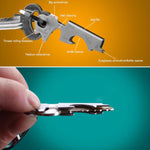 8-in-1 Multitool EDC Edelstahl Schlüsselanhänger Outdoor Survival Ausrüstung Gadget, 8-in-1 (Schwarz), 8-in-1 (Silber)