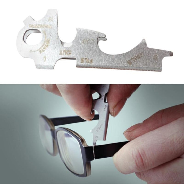8-in-1 Multitool EDC Edelstahl Schlüsselanhänger Outdoor Survival Ausrüstung Gadget, 8-in-1 (Schwarz), 8-in-1 (Silber)