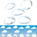 10-teilige Tortenform Wolken-Fondant-Kuchen-Dekoration Druckstanzform, Wolkenform