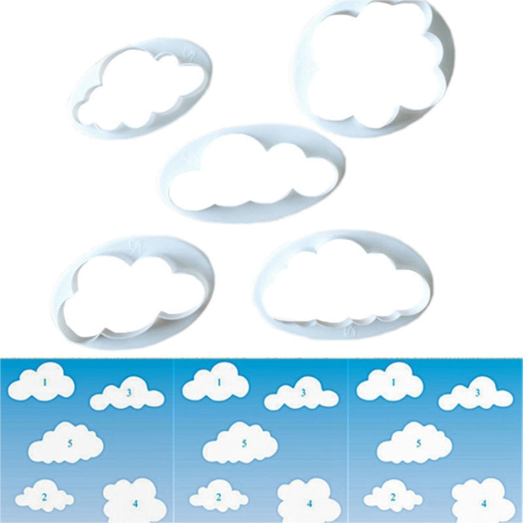 10-teilige Tortenform Wolken-Fondant-Kuchen-Dekoration Druckstanzform, Wolkenform