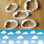 10-teilige Tortenform Wolken-Fondant-Kuchen-Dekoration Druckstanzform, Wolkenform