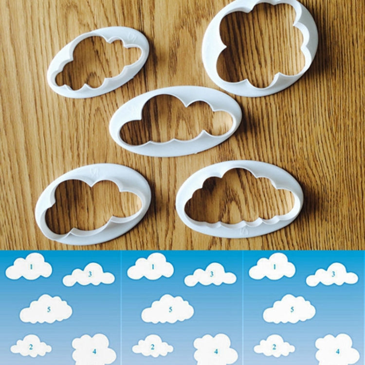 10-teilige Tortenform Wolken-Fondant-Kuchen-Dekoration Druckstanzform, Wolkenform
