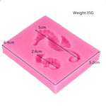 2 Stück Seepferdchen DIY Modellierform Fondant Silikon Kuchen Schokoladenform Backwerkzeug, Seepferdchen-Form (Pink), Seepferdchen-Form (Grau)