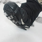 1 Paar Kalebassenform Gummi 5 Zähne Eiskralle Outdoor Anti-Rutsch Überschuhe für Eis- und Schneeboden