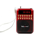 Tragbarer wiederaufladbarer FM-Radioempfänger Lautsprecher, unterstützt USB / TF-Karte / Musik MP3-Player