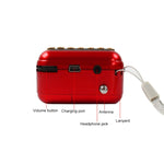 Tragbarer wiederaufladbarer FM-Radioempfänger Lautsprecher, unterstützt USB / TF-Karte / Musik MP3-Player