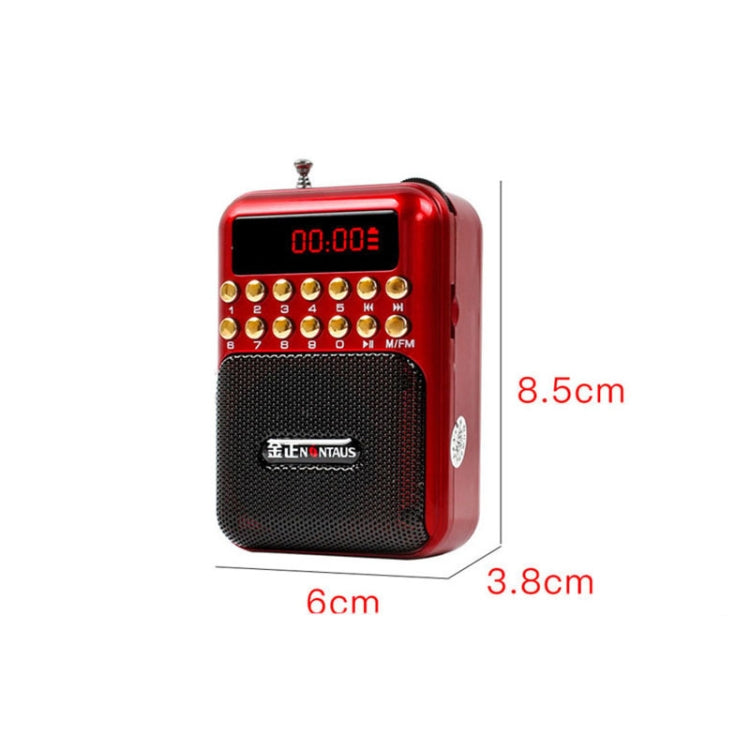 Tragbarer wiederaufladbarer FM-Radioempfänger Lautsprecher, unterstützt USB / TF-Karte / Musik MP3-Player