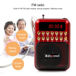 Tragbarer wiederaufladbarer FM-Radioempfänger Lautsprecher, unterstützt USB / TF-Karte / Musik MP3-Player
