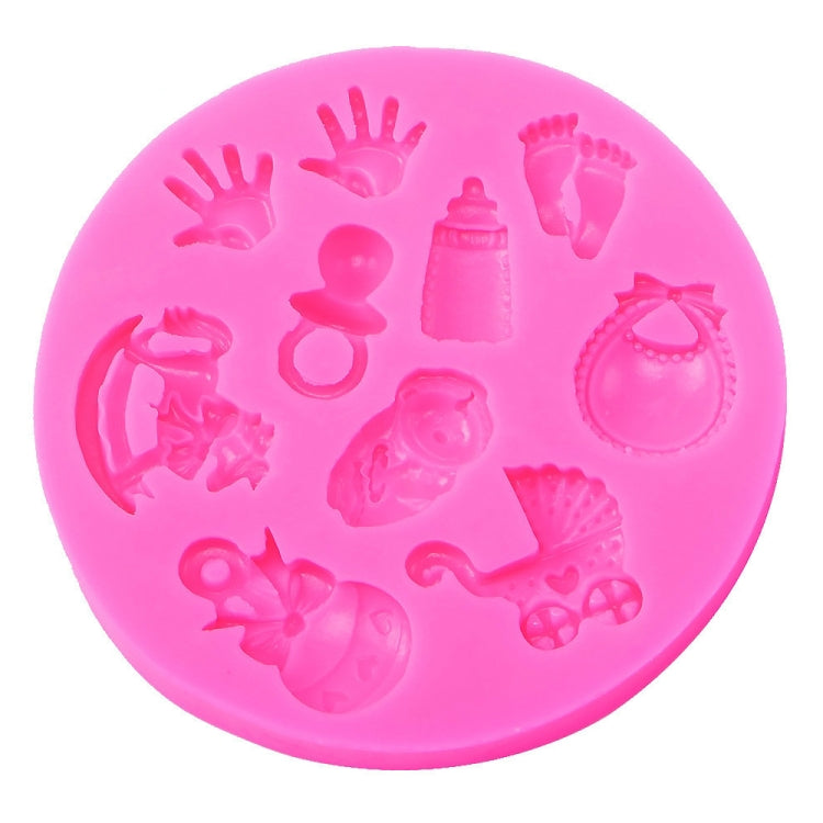 2 Stück Baby Hand Fuß Form DIY Form Fondant Silikon Kuchen Schokolade Form Backwerkzeug, Fuß Form
