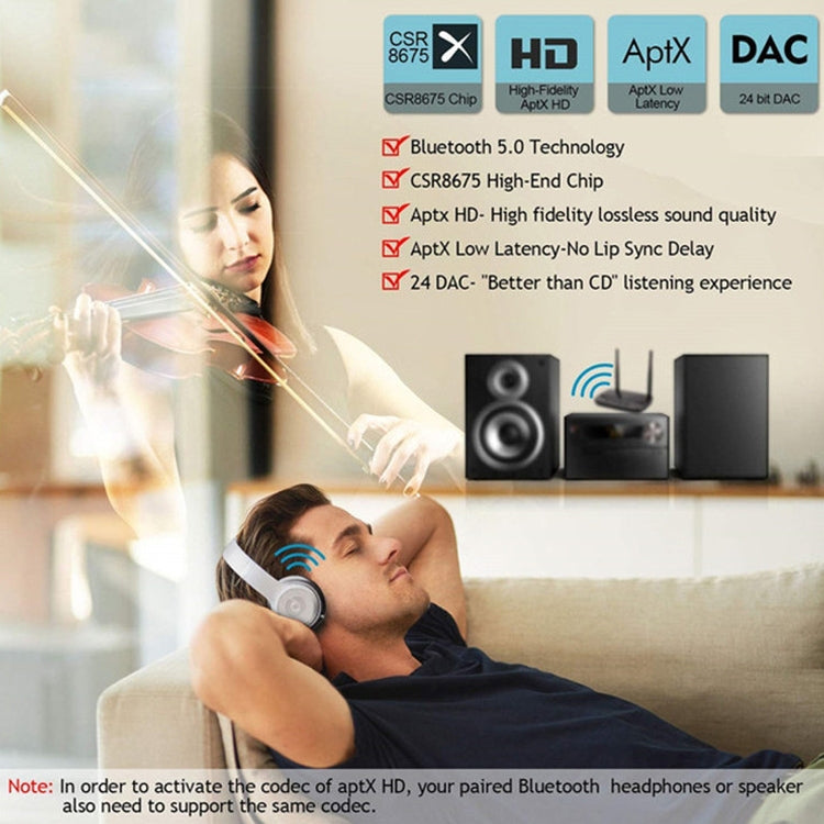 VIKEFON BT-21 Bluetooth 5.0 Adapter Bluetooth Audio Sender Empfänger