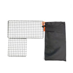 Outdoor-Camping-Topfgestell, quadratisch, aus 304er Edelstahl, Grillgitter, einfacher Holzfeuer-Ofen-Grill