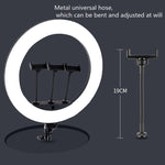 HQ-18N 18 Zoll 45cm LED Ring Vlogging Fotografie Video Lichtset mit Fernbedienung & Telefonhalterung & 2,1m Stativhalterung, EU-Stecker, 18 Zoll