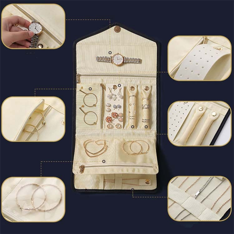 P.travel Multifunktionale Tragbare Ohrring- und Ring-Schmuck-Aufbewahrungstasche