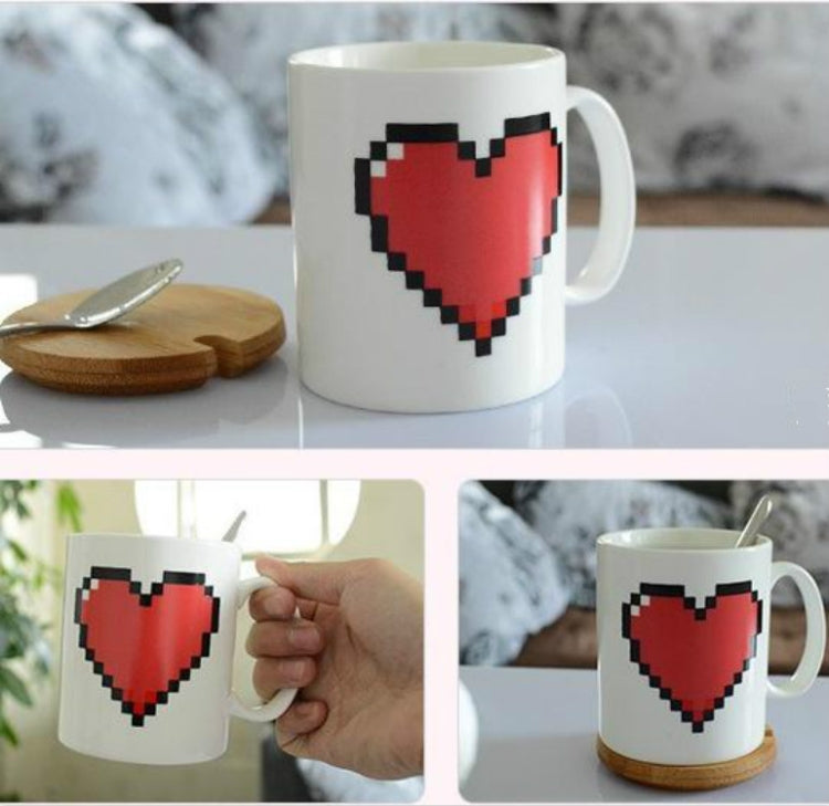 Kreative Herz Magische Temperaturwechsel Tasse Farbwechsel Chamäleon Tassen Hitzesensitive Kaffee Tee Milch Tasse, Farbwechsel Tasse