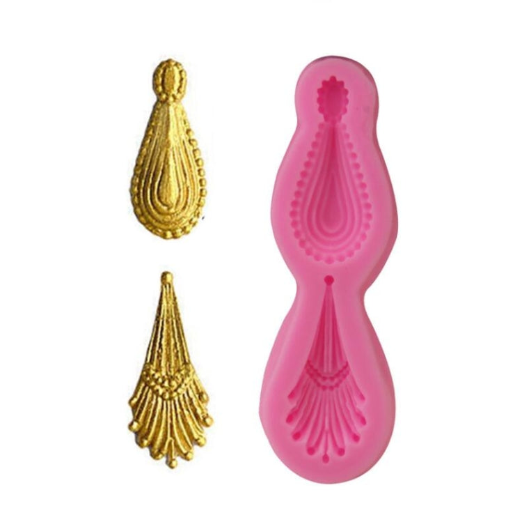 2 Stück Edelstein-Anhänger Silikonform Fondant Schokoladenform DIY Backen Kuchen Dekorieren Rand Werkzeug, Edelstein-Anhänger Form