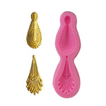 2 Stück Edelstein-Anhänger Silikonform Fondant Schokoladenform DIY Backen Kuchen Dekorieren Rand Werkzeug, Edelstein-Anhänger Form