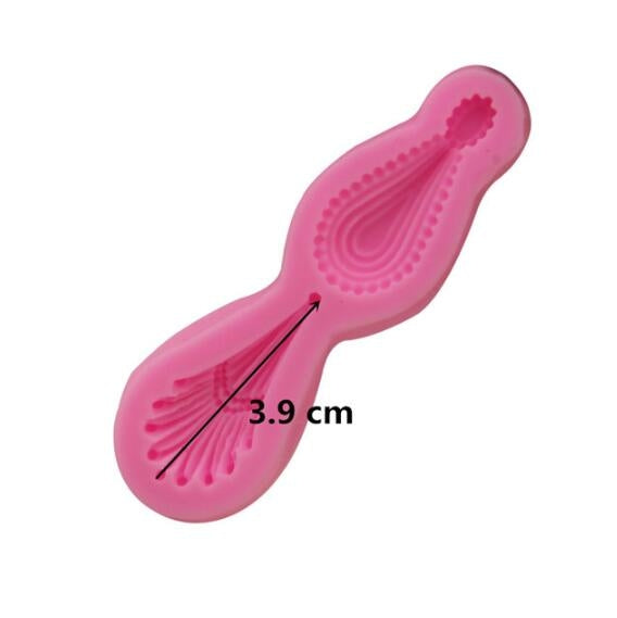 2 Stück Edelstein-Anhänger Silikonform Fondant Schokoladenform DIY Backen Kuchen Dekorieren Rand Werkzeug, Edelstein-Anhänger Form