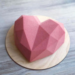 3 STK Diamant Liebe DIY Kuchen Silikonform Schwamm Backwerkzeug Chiffon Mousse Dessertform, Diamant Liebe Form