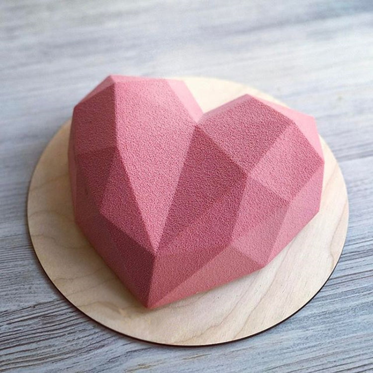 3 STK Diamant Liebe DIY Kuchen Silikonform Schwamm Backwerkzeug Chiffon Mousse Dessertform, Diamant Liebe Form