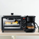 3-in-1 Elektrische Frühstücksmaschine Multifunktions Kaffeemaschine + Bratpfanne + Mini-Ofen Haushalts-Brotpizzaofen, 3-in-1 Multifunktionskaffeemaschine