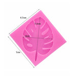 2 Stück DIY Baumblatt Fondantform Schokolade Kuchen Dekorationsform, Baumblattform (Rosa), Baumblattform (Grau)