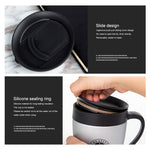 Kaffeebecher mit Henkel Edelstahl Thermosbecher Vakuumflasche Wasserflasche Business Tragbarer Thermobecher