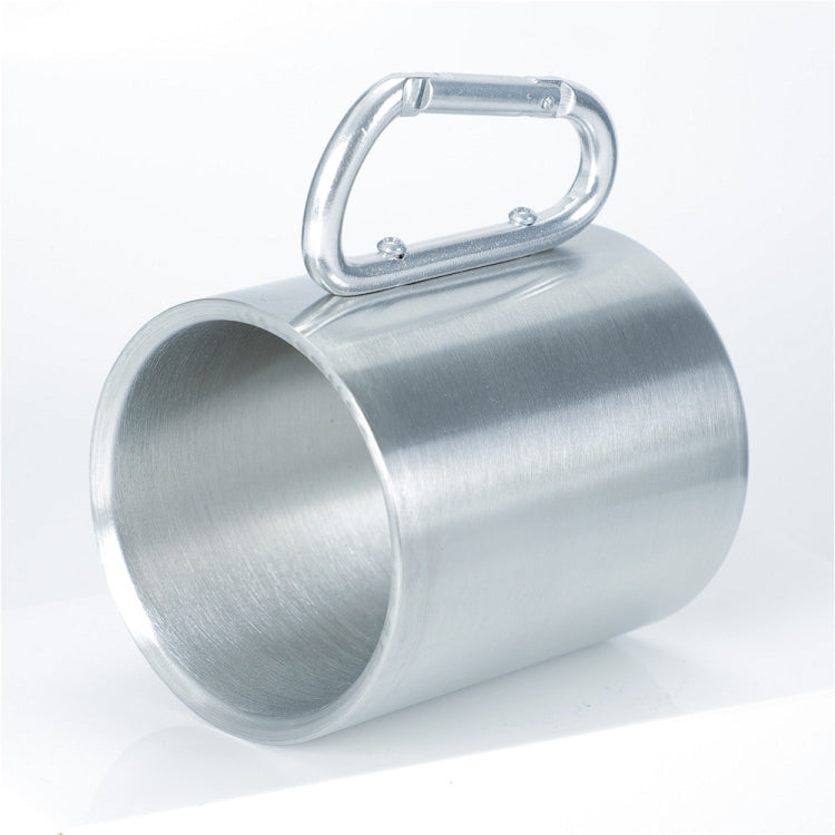 Edelstahl Doppelwandige Wasserbecher Kaffeetasse mit Karabinergriff, Zufällige Farblieferung, Kaffeetasse mit Karabiner