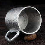 Edelstahl Doppelwandige Wasserbecher Kaffeetasse mit Karabinergriff, Zufällige Farblieferung, Kaffeetasse mit Karabiner