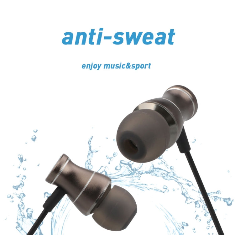 Sport-Kopfhörer 3,5mm Klinken-Ohrhörer Schweißfest Stereo Starker Bass Musik Magnet-Headset mit Mikrofon für iPhone Samsung